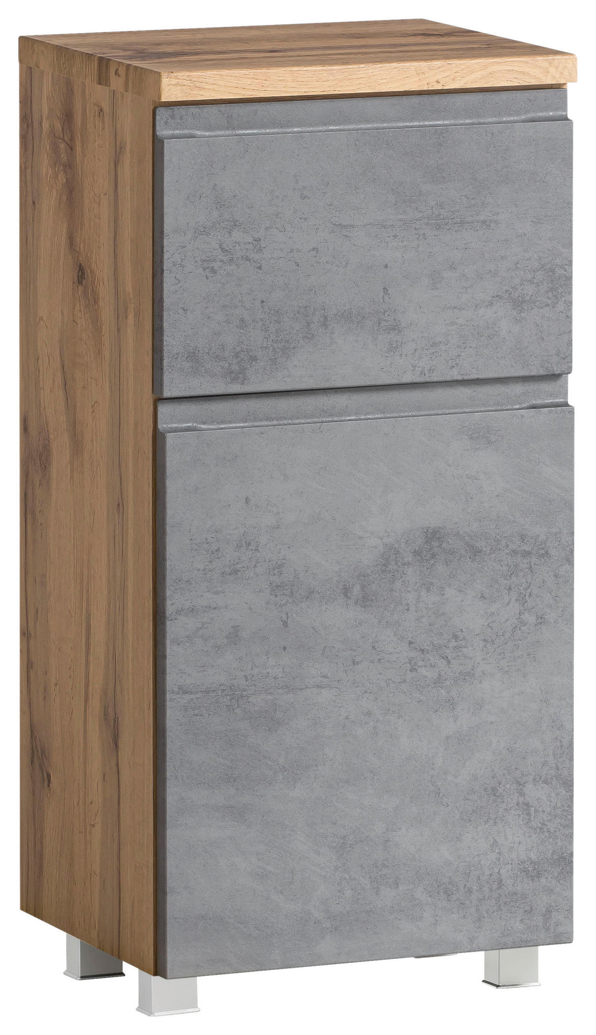 UNTERSCHRANK 40/79/35 cm   - Eiche Wotan/Hellgrau, MODERN, Holzwerkstoff (40/79/35cm) - Held