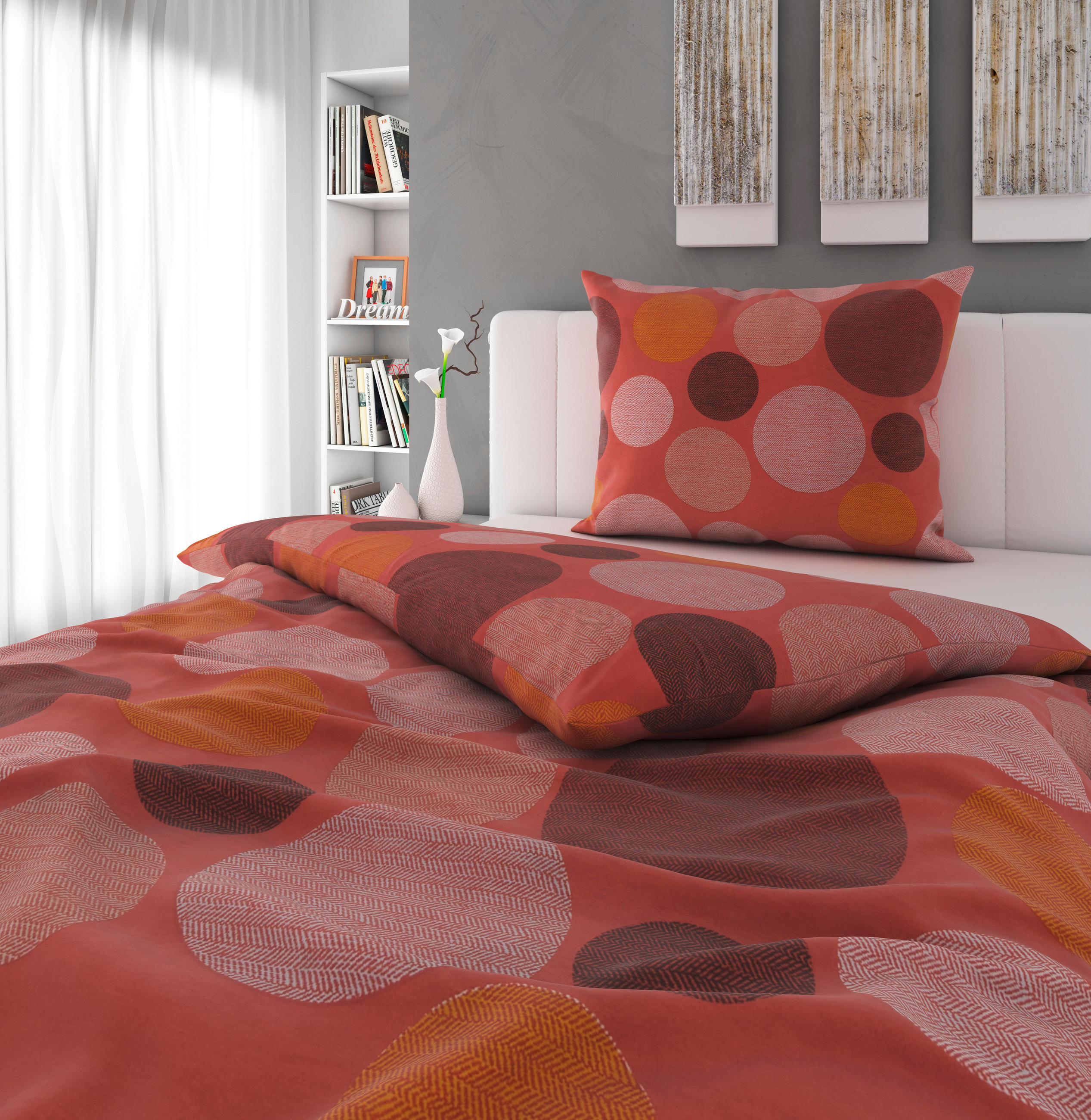 BETTWÄSCHE 140/200 cm  - Orange, Textil (140/200cm) - Novel