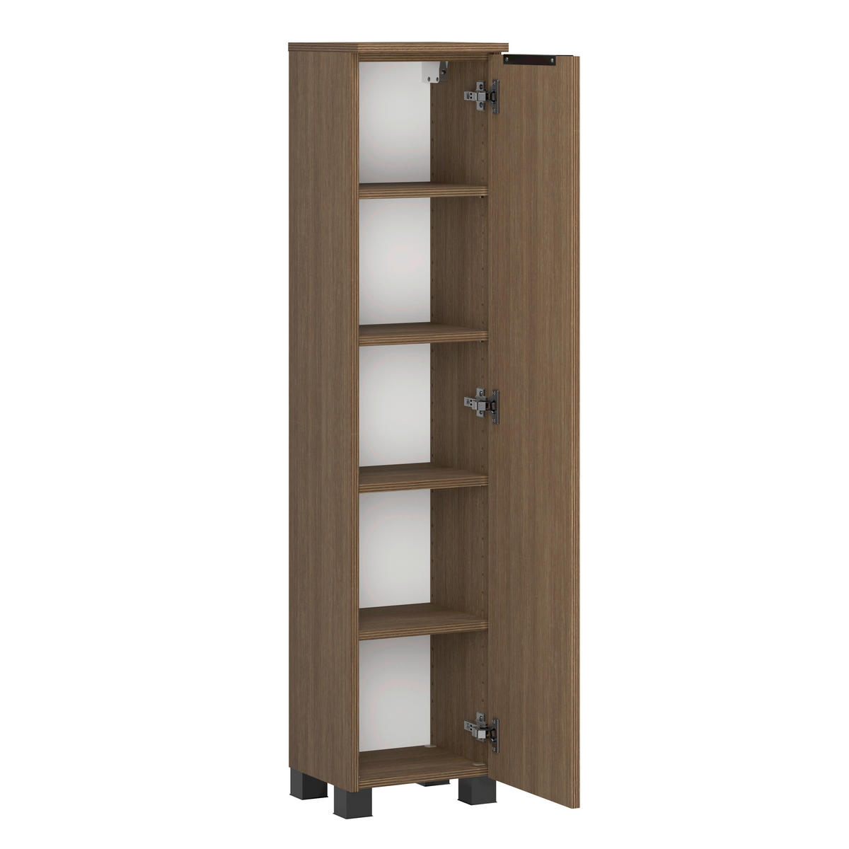 MIDISCHRANK 30/130/27 cm  - Dunkelbraun/Schwarz, Natur, Holzwerkstoff/Kunststoff (30/130/27cm) - Held