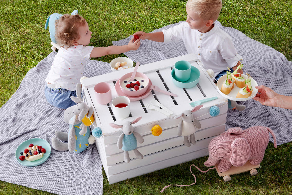 KINDERGESCHIRRSET 5-teilig  - Salbeigrün, Natur, Naturmaterialien - Avelia