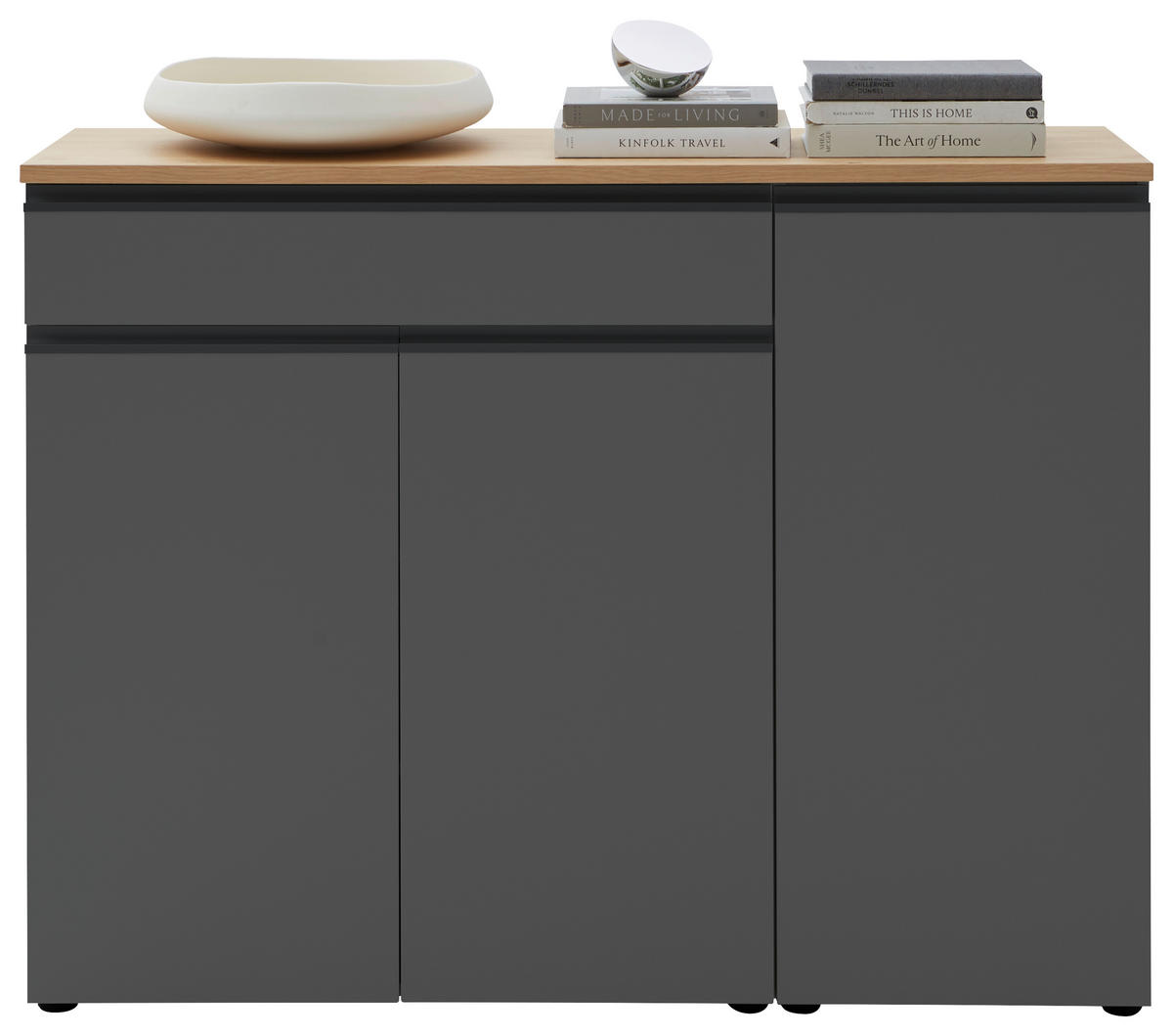 SIDEBOARD  in 135/102/41 cm  - Eichefarben/Schwarz, Design, Holz/Holzwerkstoff (135/102/41cm) - Dieter Knoll