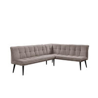 KLUPA KUTNA  bež  drvo, tekstil, drvni materijal      - bež/crna, Moderno, drvni materijal/drvo (260/201cm) - Livetastic
