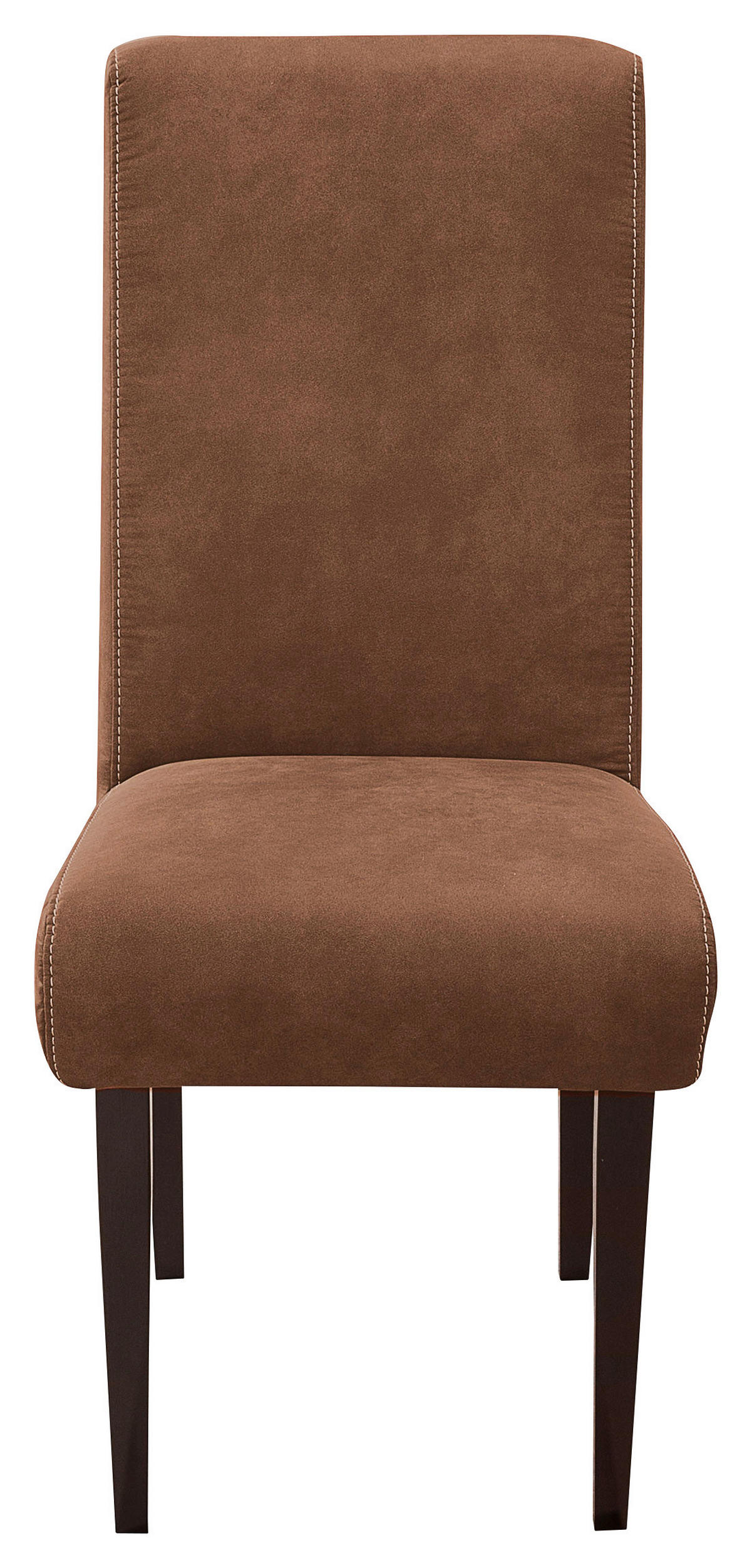 STUHL Mikrofaser Cognac  - Cognac/Beige, KONVENTIONELL, Holz/Textil (48/103/62cm) - Sit & More