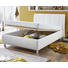 POLSTERBETT Lederlook 140/200 cm - Alufarben/Weiß, Design, Holz/Textil (140/200cm) - Carryhome