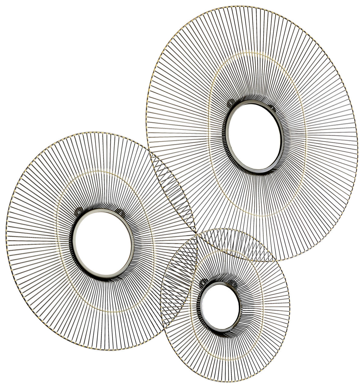 WANDSPIEGEL Zinkfarben  - Goldfarben/Zinkfarben, Design, Glas/Metall (53-89/53-89/4-4,5cm) - Ambia Home