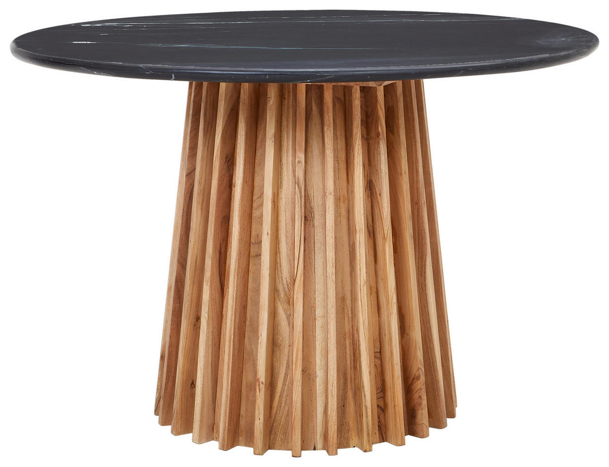 STOL ZA BLAGOVAONICU  crna, boje bagrema  drvo, kamen      - boje bagrema/crna, Moderno, kamen/drvo (120/120/76cm) - Livetastic