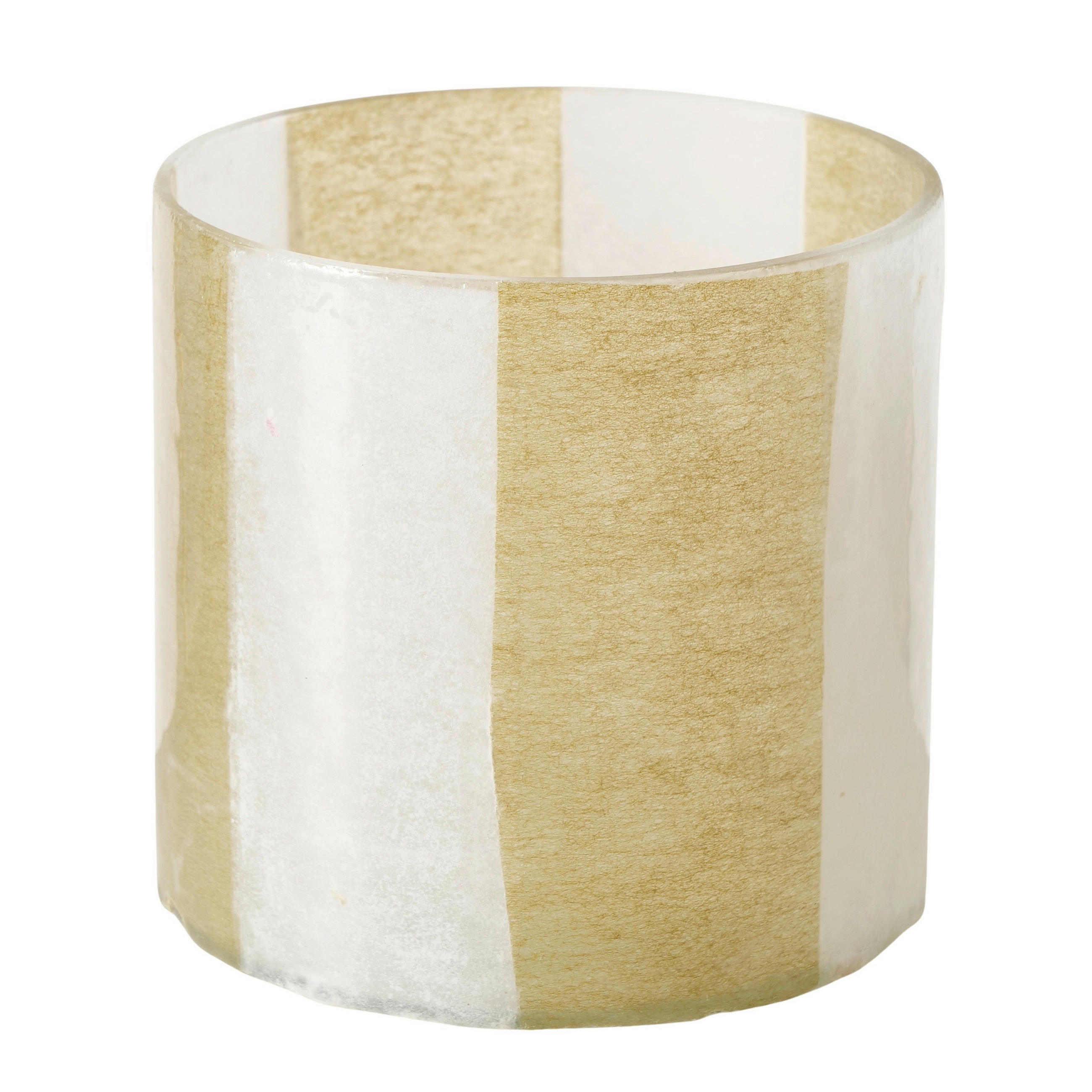 WINDLICHT - Weiß/Hellgrün, Trend, Glas/Papier (10/10cm) - Ambia Home