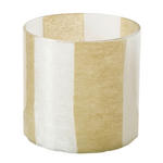 WINDLICHT - Weiß/Hellgrün, Trend, Glas/Papier (10/10cm) - Ambia Home