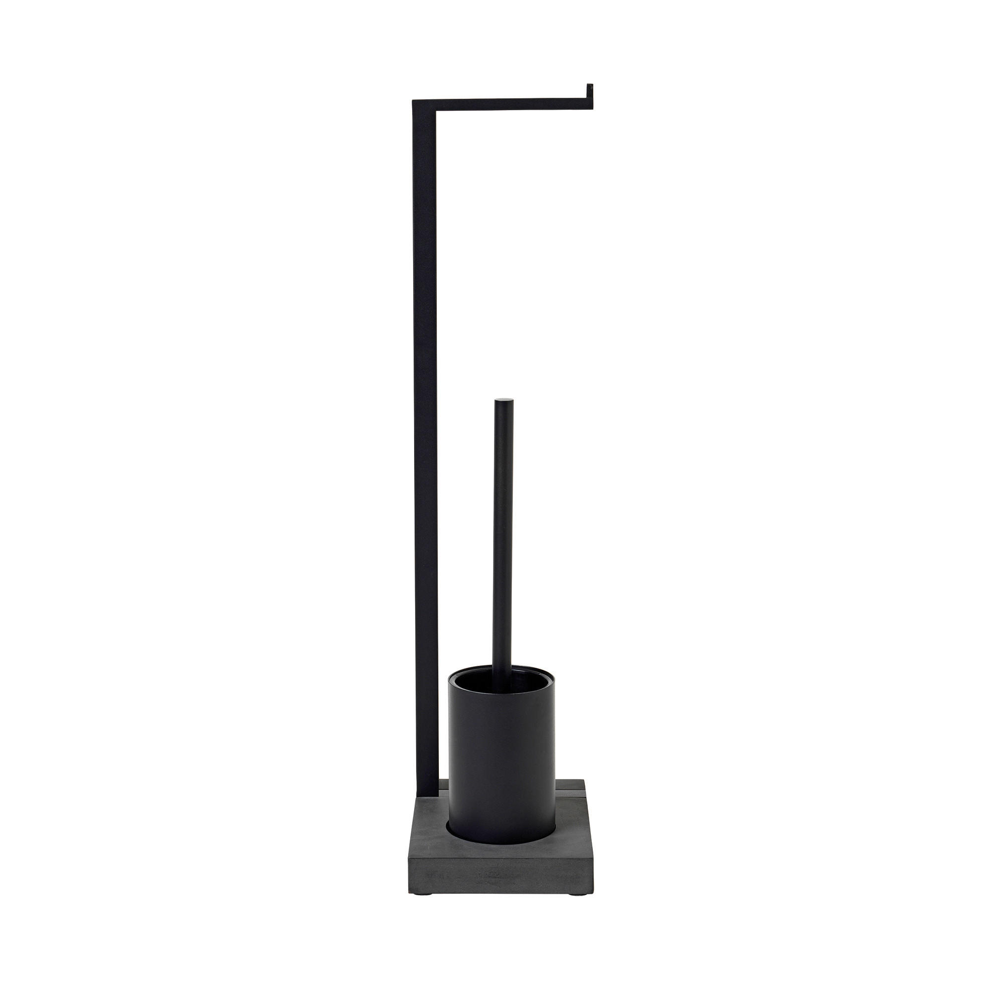 TOILETTENPAPIERHALTER - Schwarz, Basics, Stein/Metall (15/20/63,5cm) - Blomus
