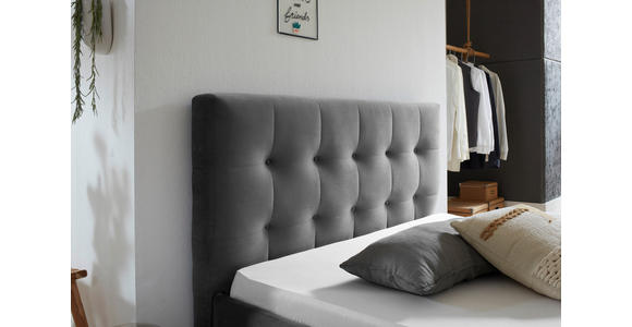 POLSTERBETT Grau 140/200 cm  - Naturfarben/Grau, MODERN, Holz/Textil (140/200cm) - Carryhome