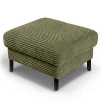 HOCKER Textil Olivgrün  - Schwarz/Olivgrün, Design, Textil/Metall (70/48/60cm) - Livetastic