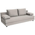SCHLAFSOFA Taras  mit Stoffauswahl Webstoff Grau  - Schwarz/Grau, Design, Kunststoff/Textil (197/77/81cm) - Xora