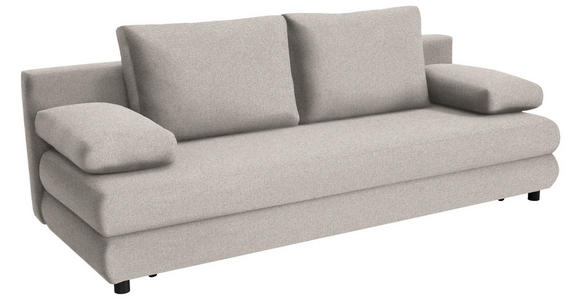 SCHLAFSOFA Taras  mit Stoffauswahl Webstoff Grau  - Schwarz/Grau, Design, Kunststoff/Textil (197/77/81cm) - Xora