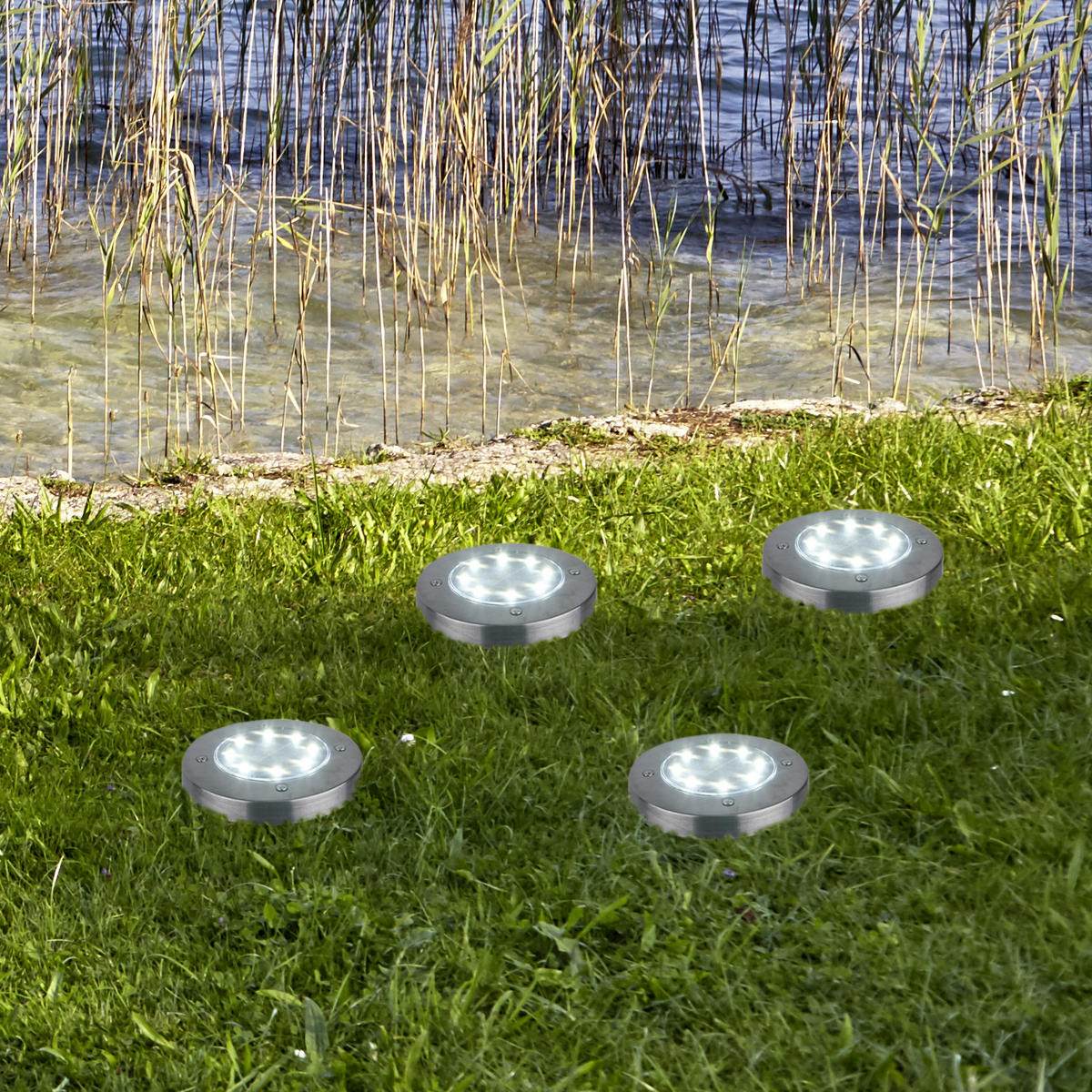 SOLARNA SVETILJKA - boja nerđajućeg čelika/crna, Lajfstajl, metal/plastika (11,8/13cm) - Ambia Garden