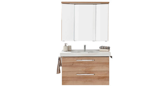 BADEZIMMER  in 92 cm  - Eichefarben/Weiß, KONVENTIONELL, Keramik/Holzwerkstoff (92cm) - Xora