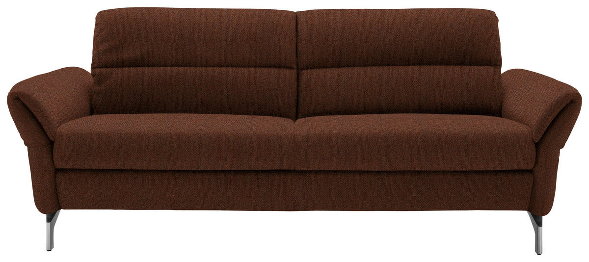 2-SITZER-SOFA in Flachgewebe Kupferfarben  - Nickelfarben/Kupferfarben, Design, Textil/Metall (186/87/100cm) - Schöner Wohnen