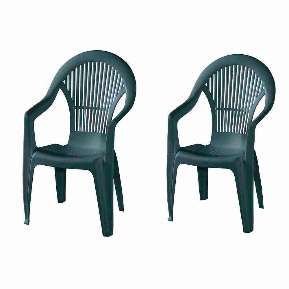 Gardenson Stapelsessel Grün 54x93x57 cm