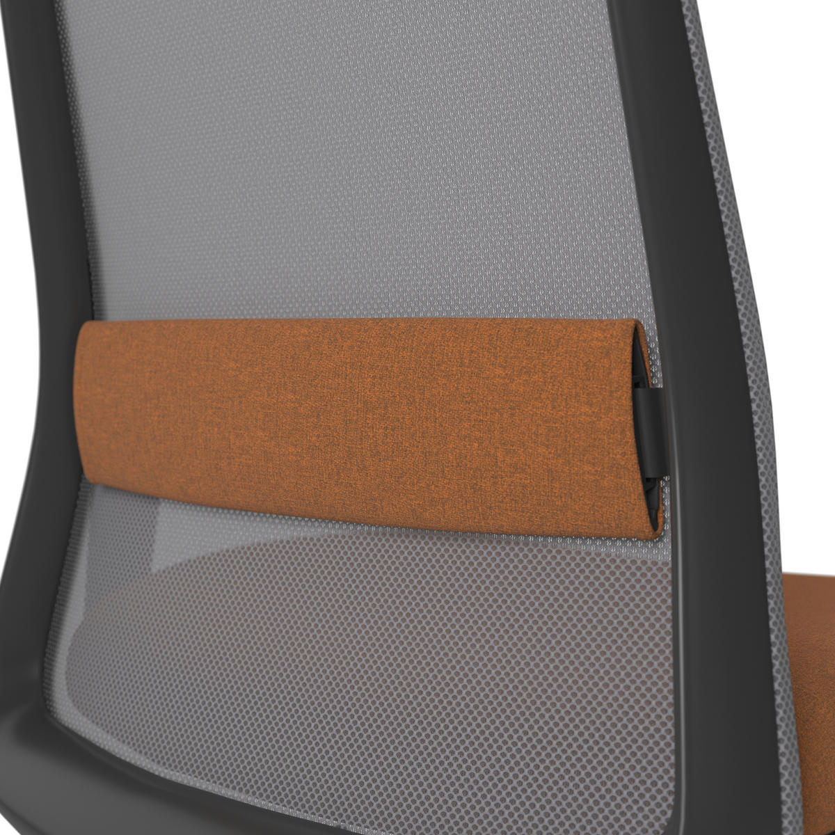DREHSTUHL Grau, Orange, Schwarz  - Schwarz/Orange, MODERN, Kunststoff/Textil (70/103-115/70cm)