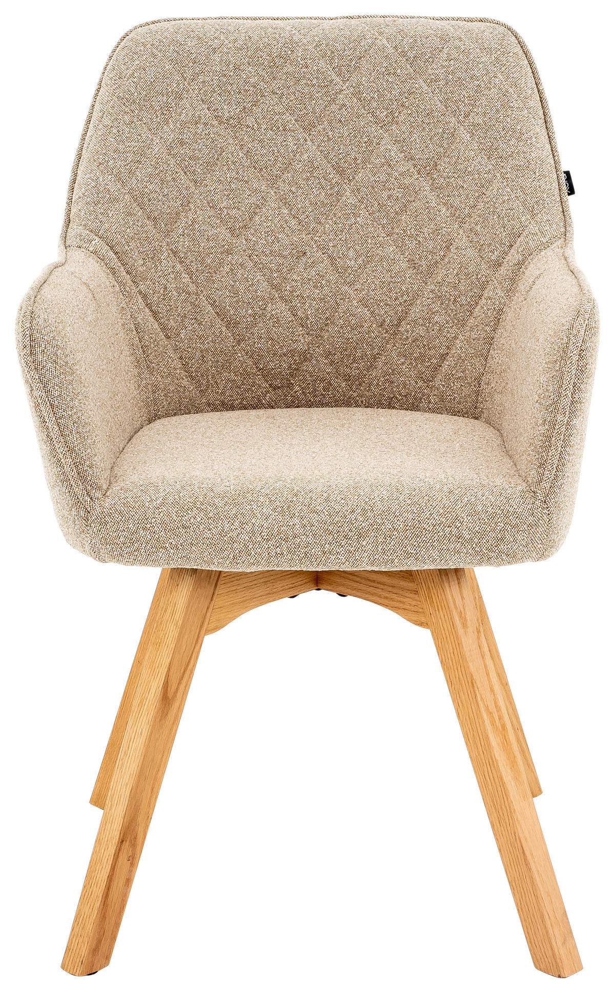ŽIDLE S PODRUČKAMI, struktura, krémová, barvy dubu - barvy dubu/krémová, Design, dřevo/textil (57/91/64cm) - Xora