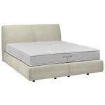 BOXSPRINGBETT 180/200 cm  in Elfenbein  - Elfenbein/Schwarz, Design, Kunststoff/Textil (180/200cm) - Johann Jakob