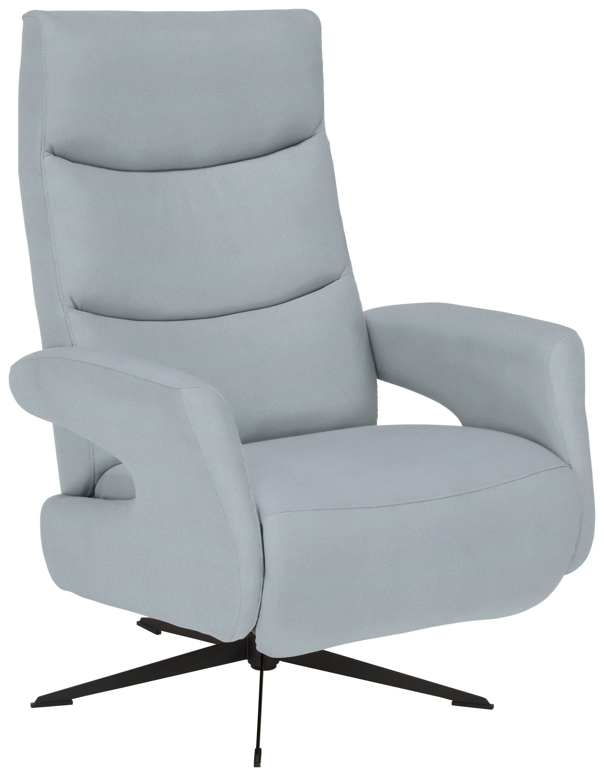 RELAXFÅTÖLJ i textil ljusblå  - ljusblå/svart, Design, metall/textil (75/106/89cm) - Livetastic