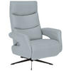 RELAXSESSEL Mikrofaser Relaxfunktion    - Schwarz/Hellblau, Design, Textil/Metall (75/106/89cm) - Welnova