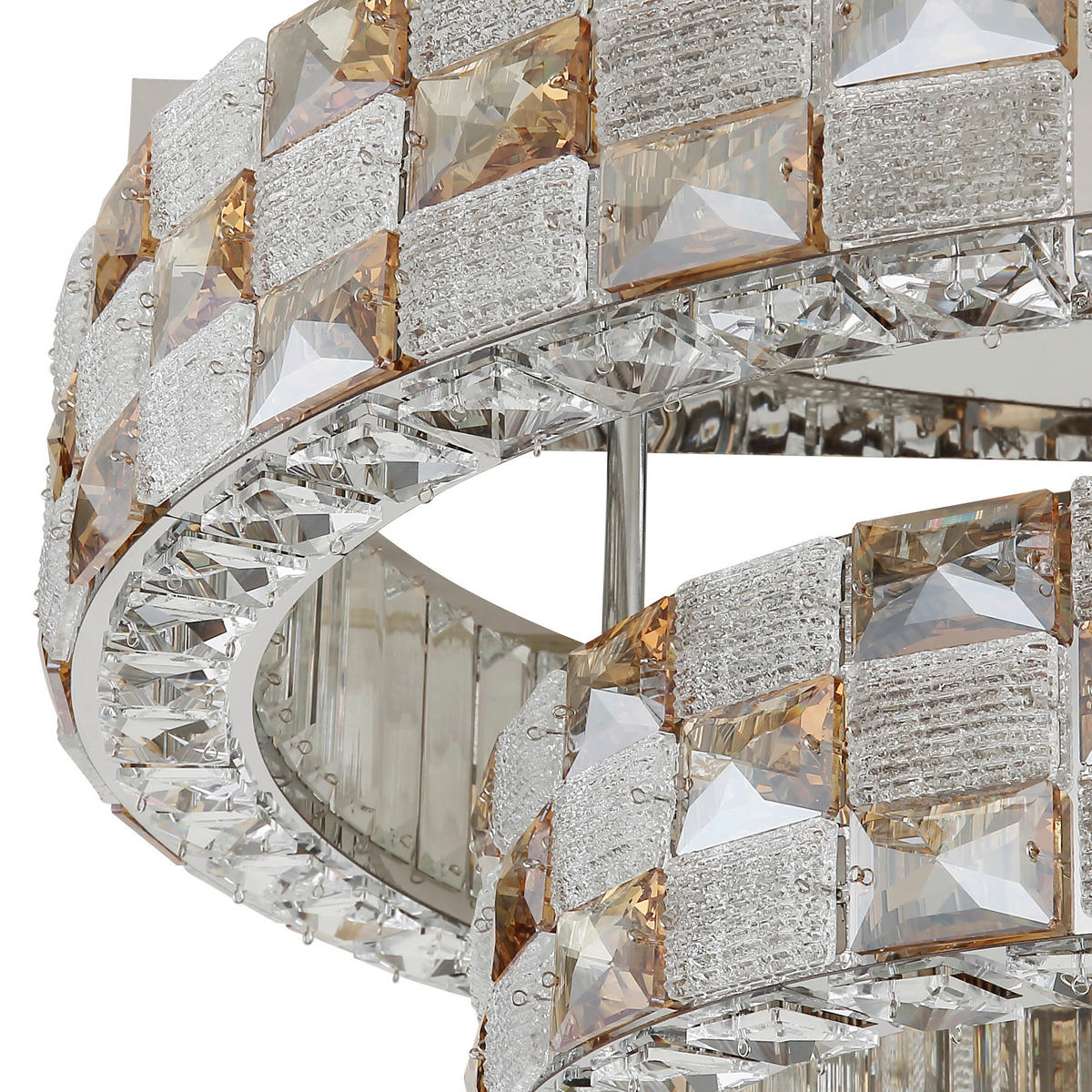 LED-DECKENLEUCHTE Lidia 61/24,5 cm  - Klar/Chromfarben, Design, Glas/Metall (61/24,5cm) - Globo