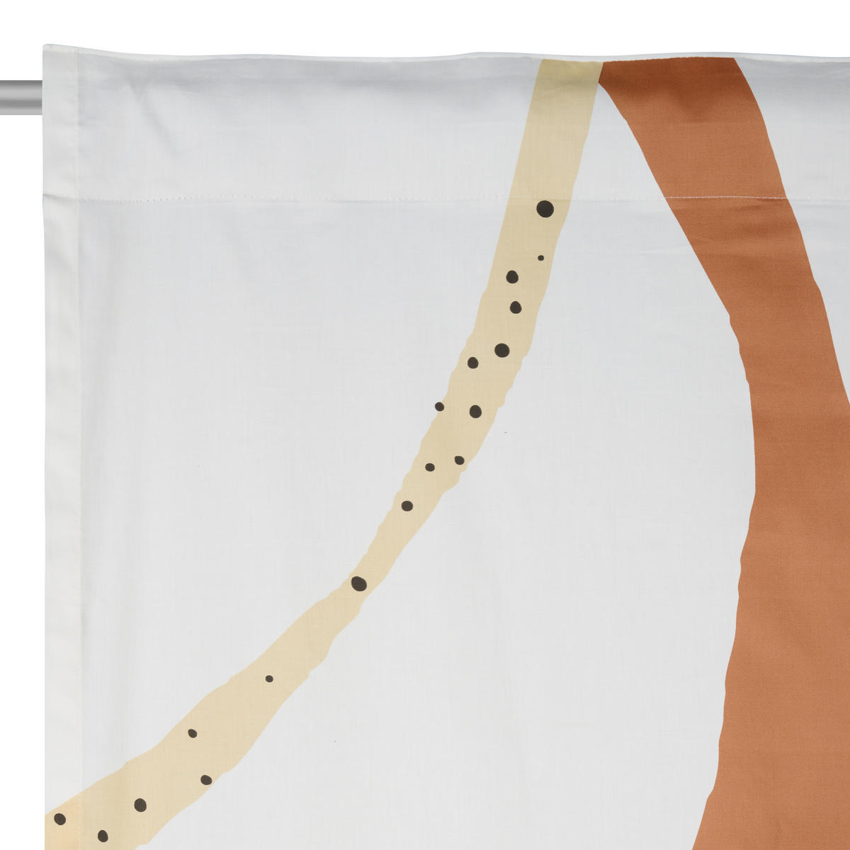 HOTOVÝ ZÁVES, nepriehľadné, 135/255 cm - hnedá/biela, Trend, textil (135/255cm) - Esposa