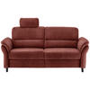 3-SITZER-SOFA Mikrofaser Koralle  - Koralle/Schwarz, MODERN, Holz/Textil (192/90/89cm) - Livetastic