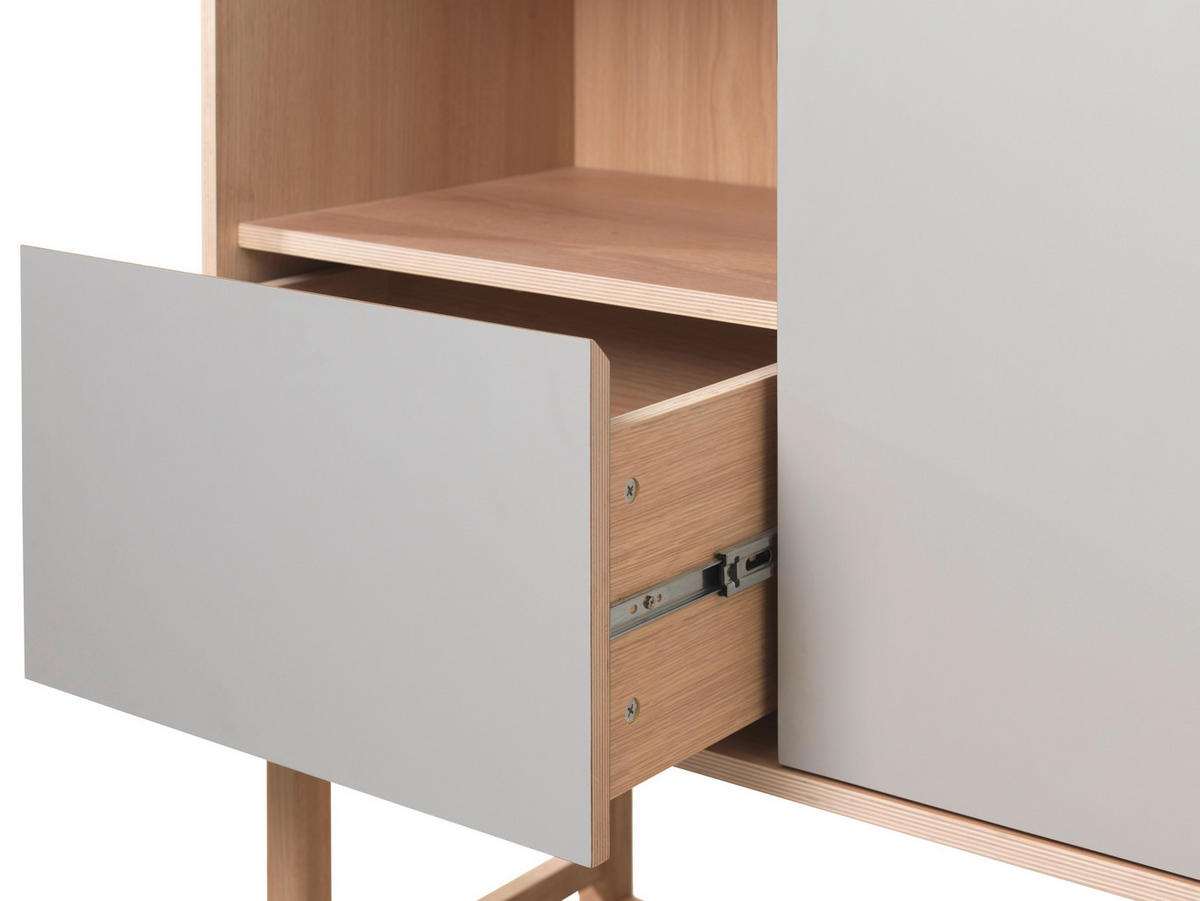 HIGHBOARD Grau, Eichefarben  100/150/45 cm  - Eichefarben/Grau, Design, Holz/Holzwerkstoff (100/150/45cm) - Lomoco