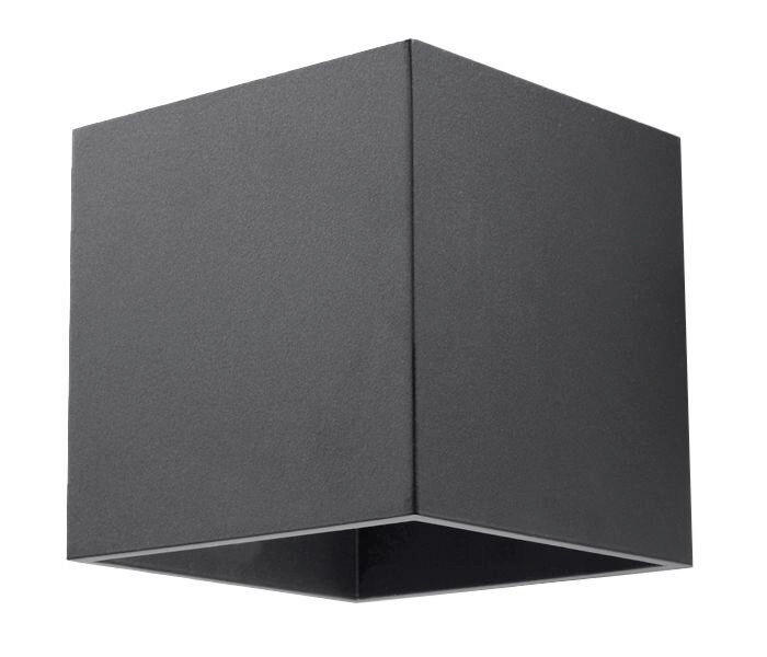 WANDLEUCHTE Quad 10/12/10 cm  - Schwarz, KONVENTIONELL, Metall (10/12/10cm)