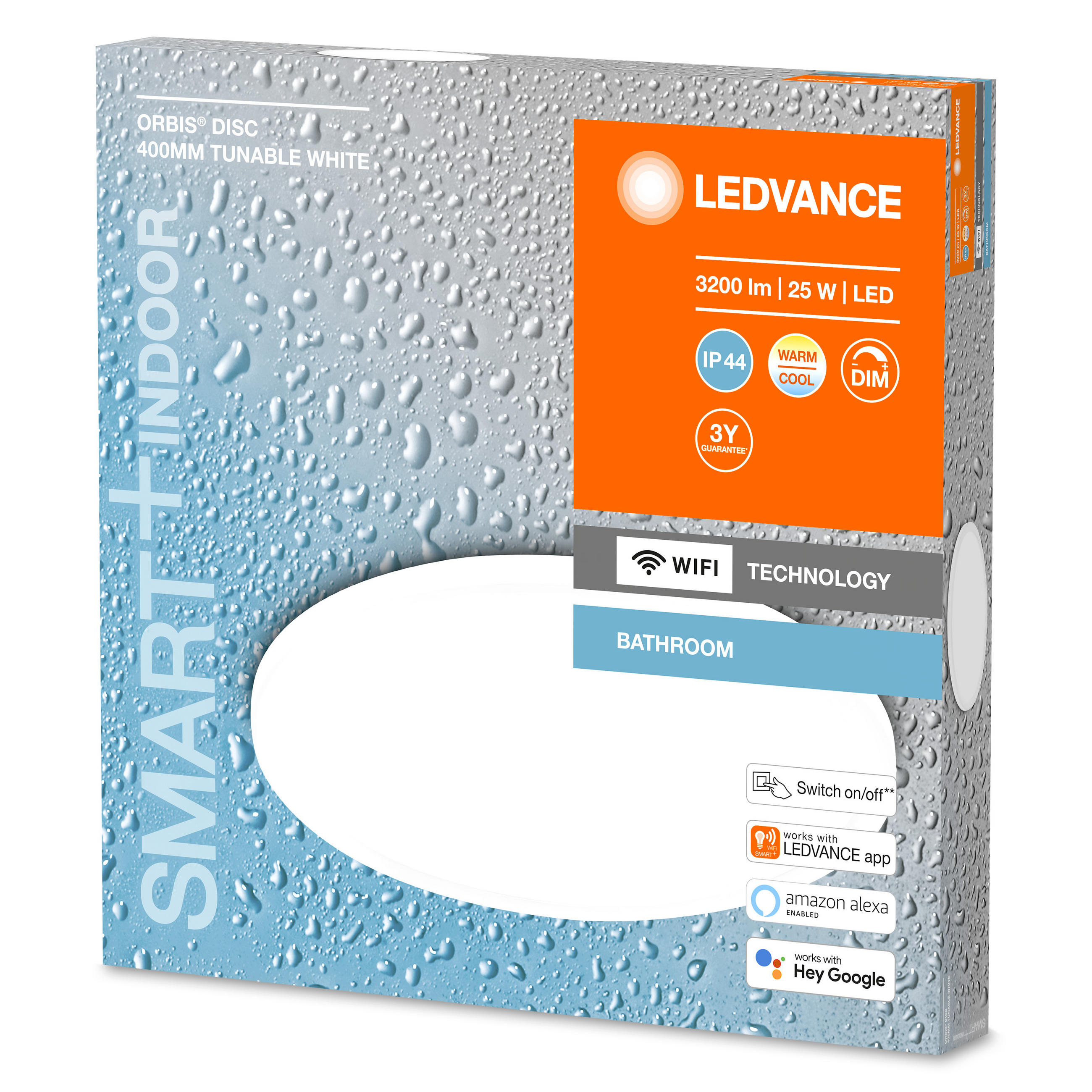 LED-DECKENLEUCHTE Smart+ Wifi Orbis Disc  Smart 40/4,7 cm   - Weiß, Design, Metall (40/4,7cm) - Ledvance