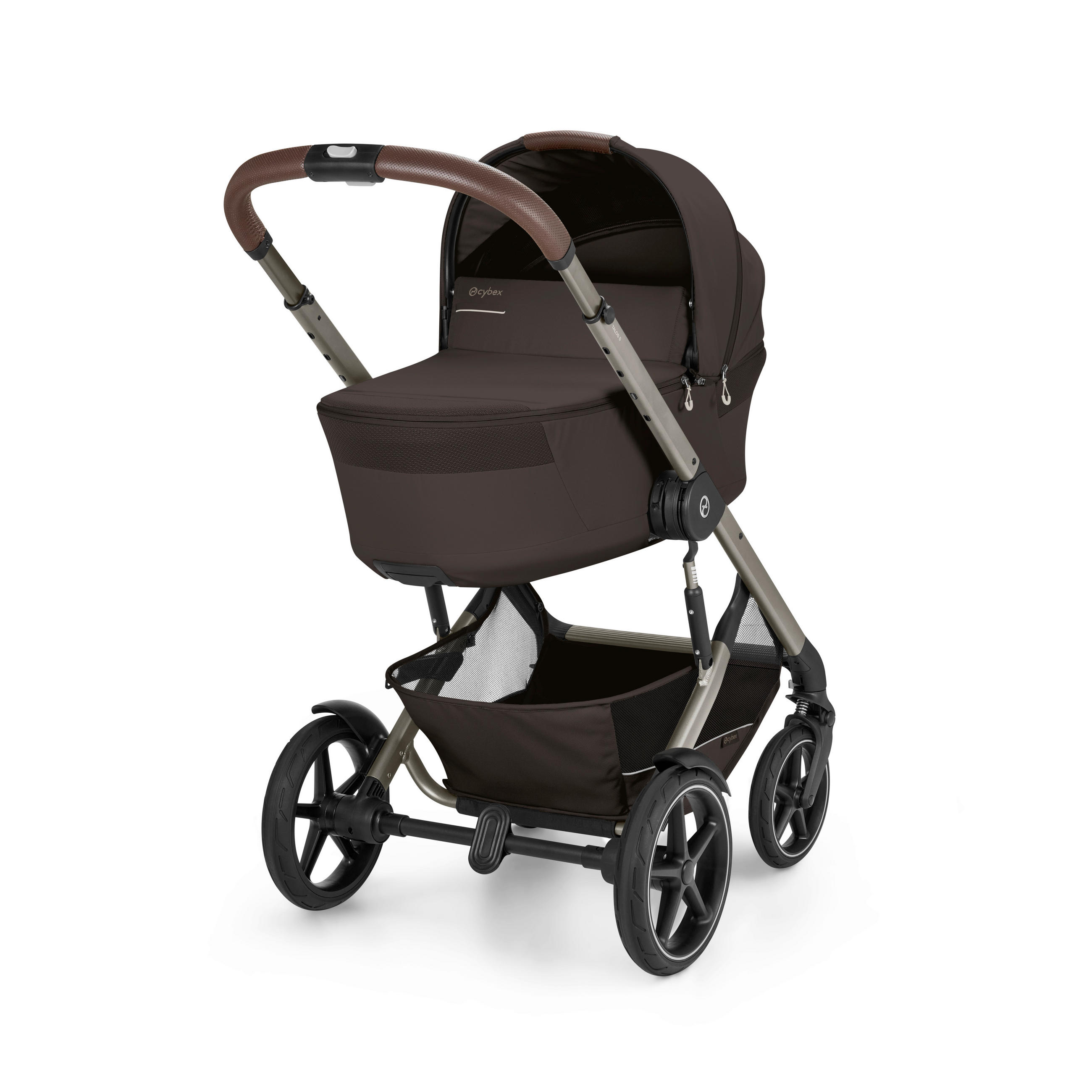 KINDERWAGEN Talos S TPE inkl. Fold-Carrycot  - Taupe/Dunkelbraun, Basics, Textil/Metall (93/60/115cm) - cybex GOLD