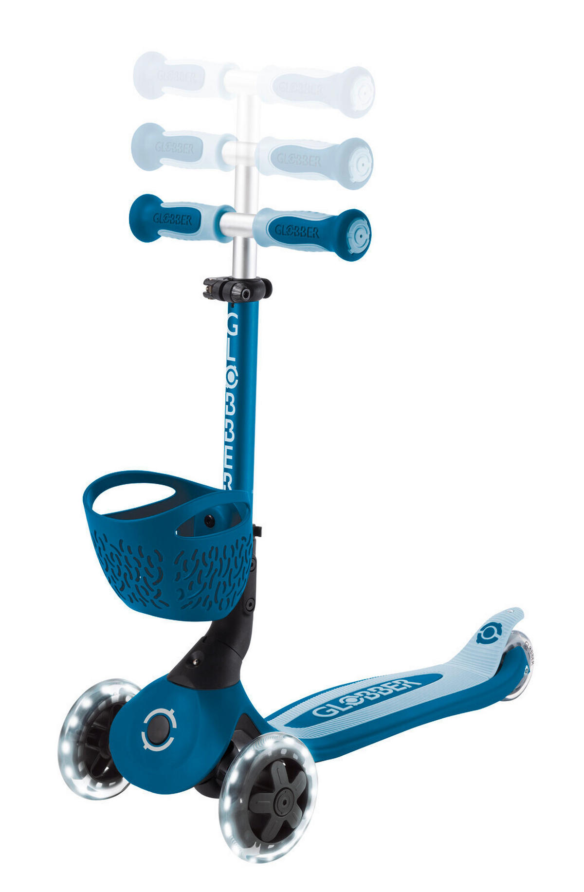 LAUFRAD GO-UP BABY 360 LIGHT 3IN1  - Petrol/Hellblau, LIFESTYLE, Kunststoff/Metall (75/29,5/102,5cm) - GLOBBER