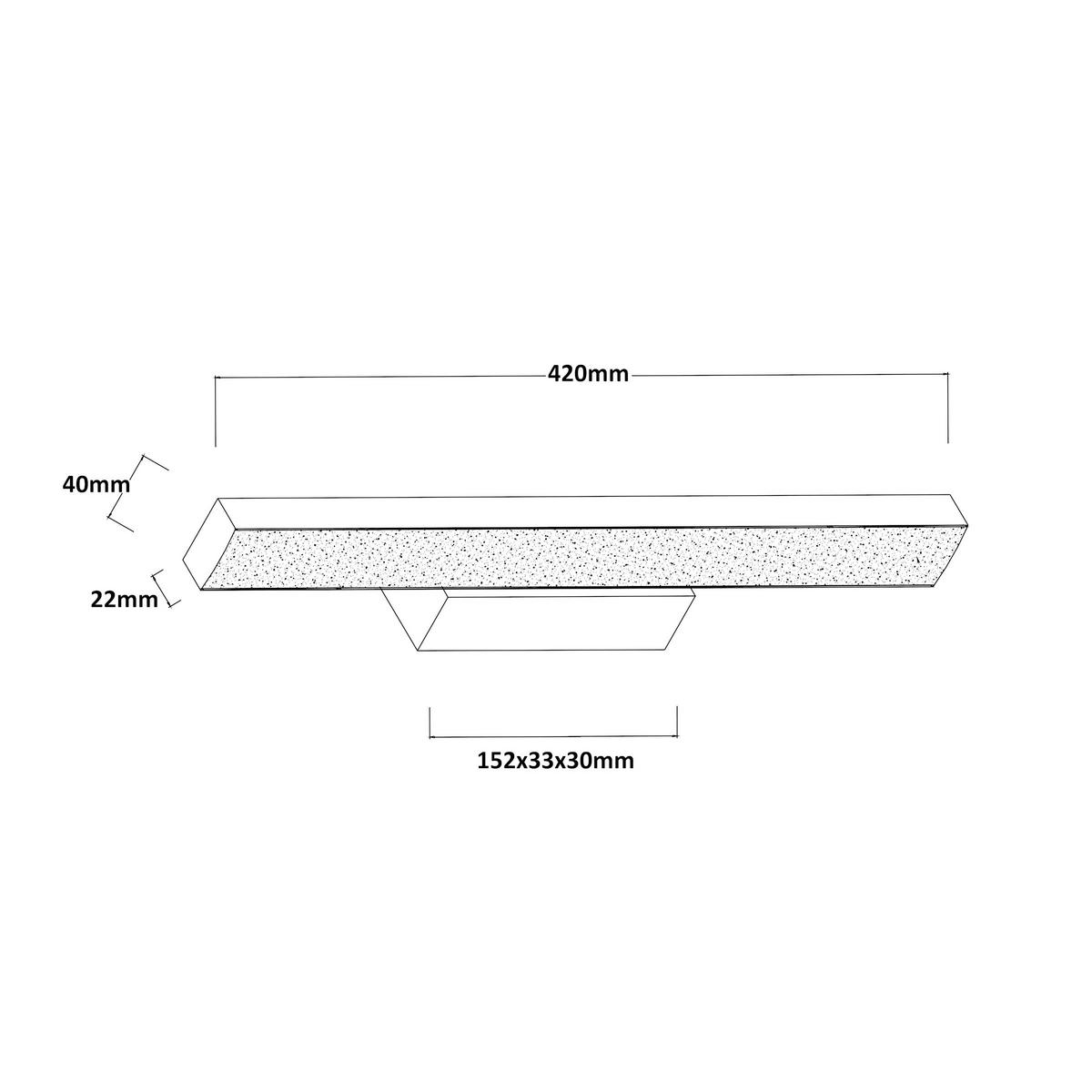 BADEZIMMER-WANDLEUCHTE Aqua  3/41.5/7 cm  - Schwarz, Design, Metall (3/41.5/7cm)