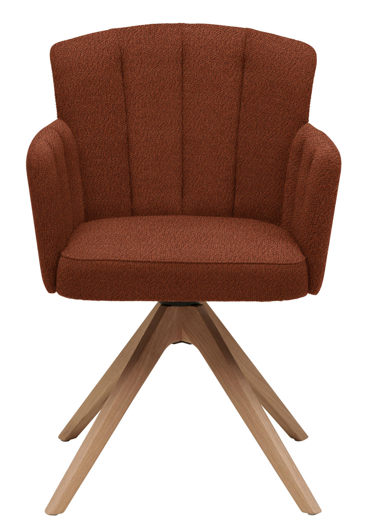 ARMLEHNSTUHL in Holz, Textil Rostfarben, Wildeiche  - Wildeiche/Rostfarben, Design, Holz/Textil (58/83/62cm) - Venjakob