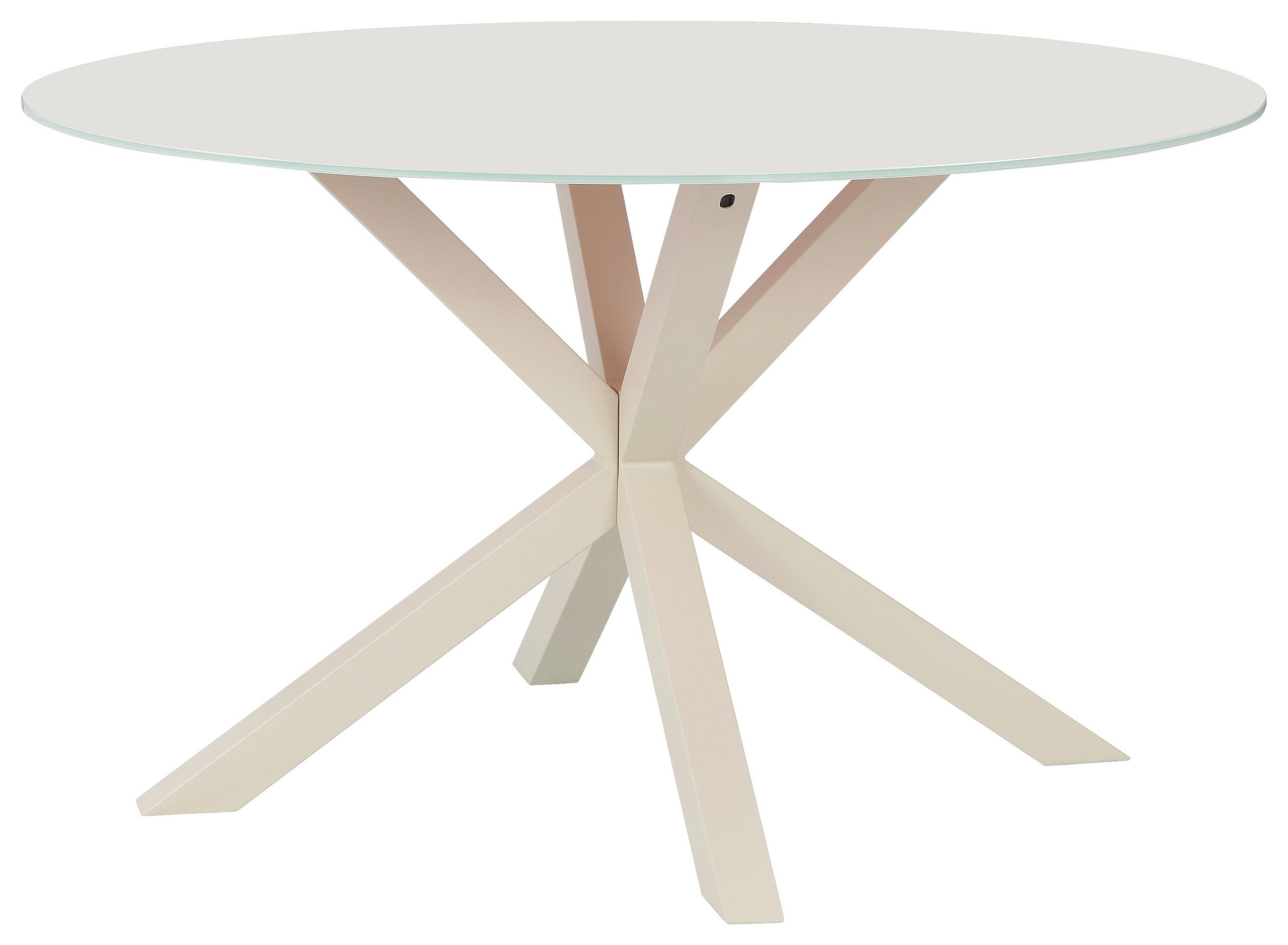 ESSTISCH  Metall, Glas rund Kaschmir  - Kaschmir, MODERN, Glas/Metall (130/75,5cm) - P & B
