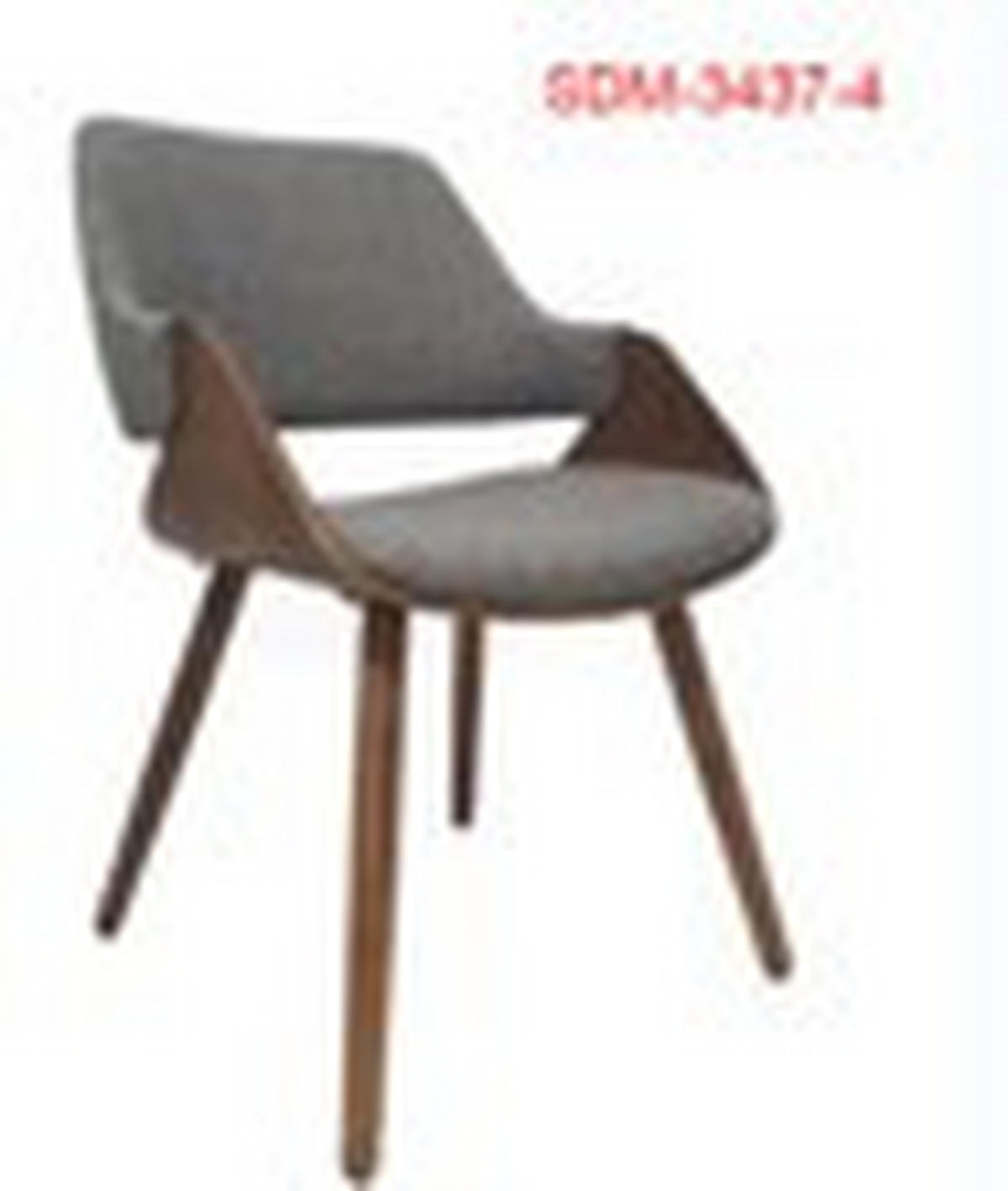 ARMLEHNSTUHL in Holz, Textil Grau, Walnussfarben  - Walnussfarben/Grau, MODERN, Holz/Textil (51/79,5/57cm) - home24