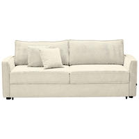 SCHLAFSOFA Textil Creme  - Blaugrau/Creme, Design, Holz/Textil (240/75/110cm) - home24