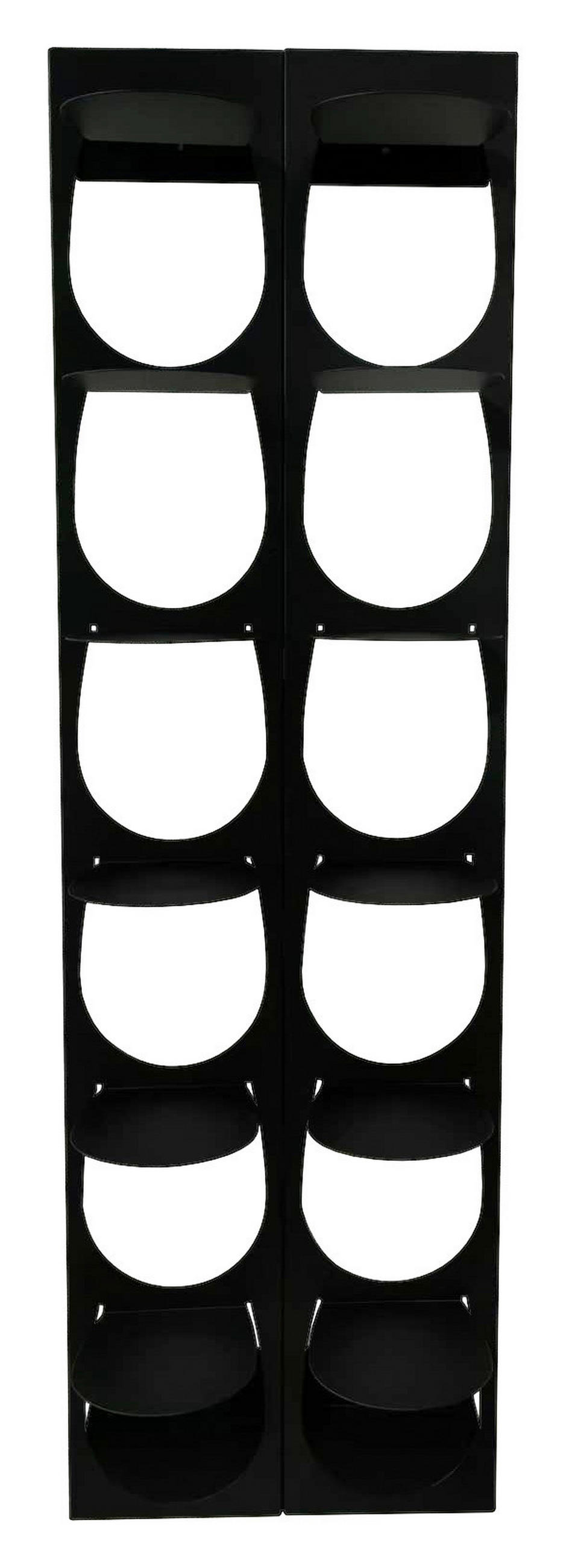 SCHUHREGAL Schwarz  - Schwarz, Basics, Metall (30/100/30cm) - Carryhome