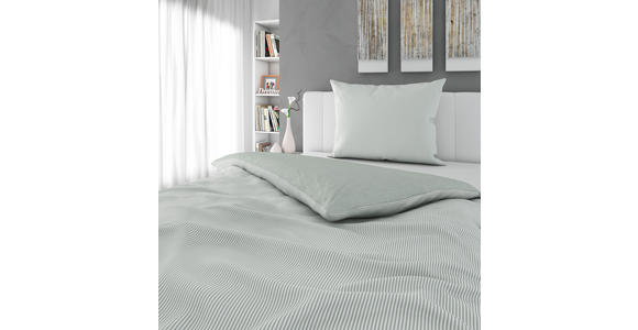 WENDEBETTWÄSCHE Flanell 140/200 cm - Weiß/Grün, KONVENTIONELL, Textil (140/200cm) - Esposa