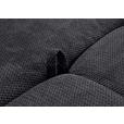 ECKSOFA Anthrazit Plüsch Zierkissen, Rückenkissen, Bettkasten, Schlaffunktion, Rücken echt, Liegefläche im Originalstoff  - Anthrazit/Schwarz, KONVENTIONELL, Kunststoff/Textil (253/192cm) - Carryhome