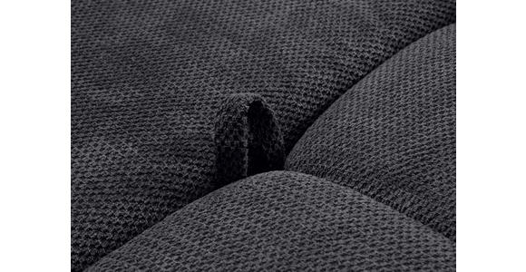 ECKSOFA Anthrazit Plüsch Zierkissen, Rückenkissen, Bettkasten, Schlaffunktion, Rücken echt, Liegefläche im Originalstoff  - Anthrazit/Schwarz, KONVENTIONELL, Kunststoff/Textil (253/192cm) - Carryhome