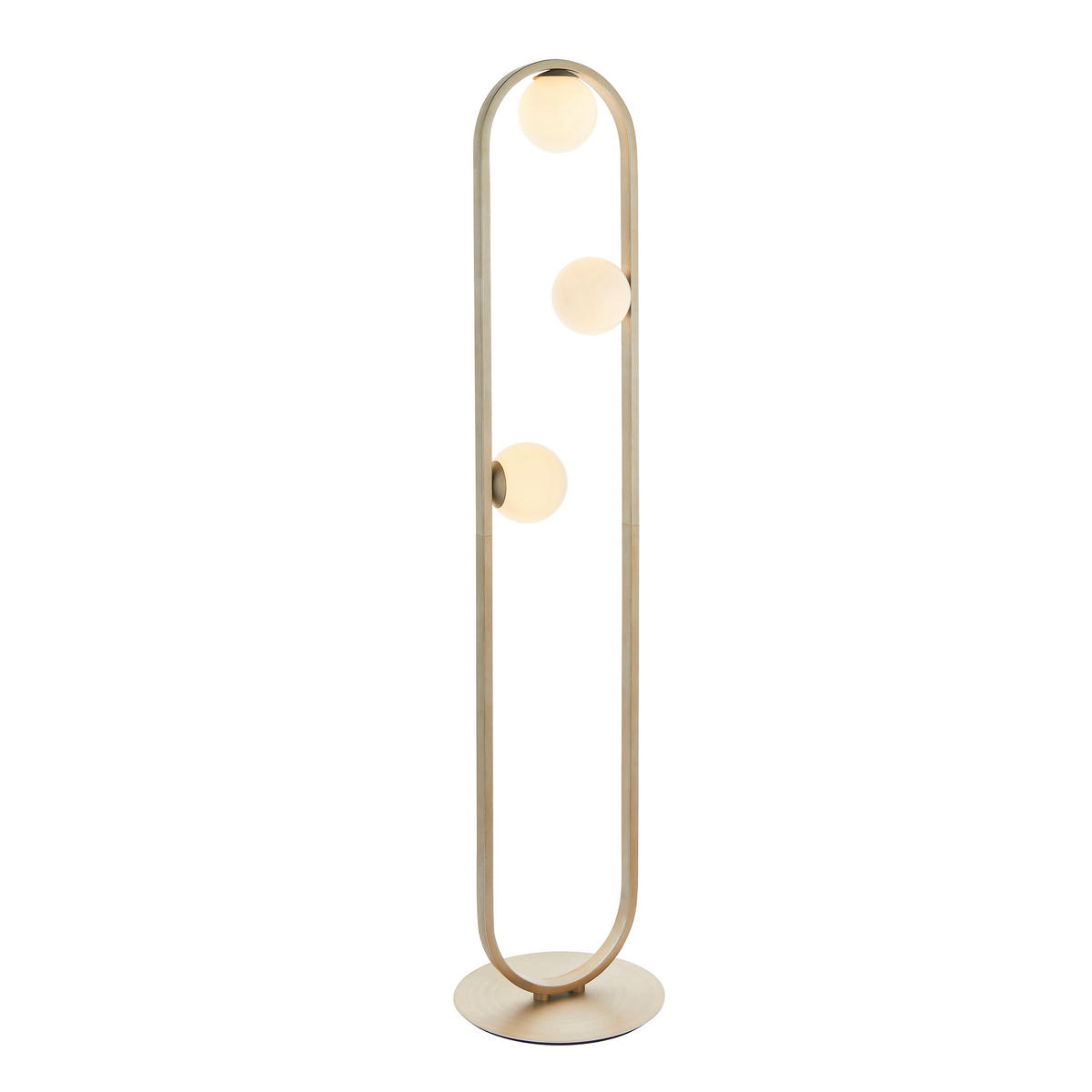 STEHLEUCHTE 32/141.5 cm    - Silberfarben/Opal, Basics, Glas/Metall (32/141.5cm) - ENDON