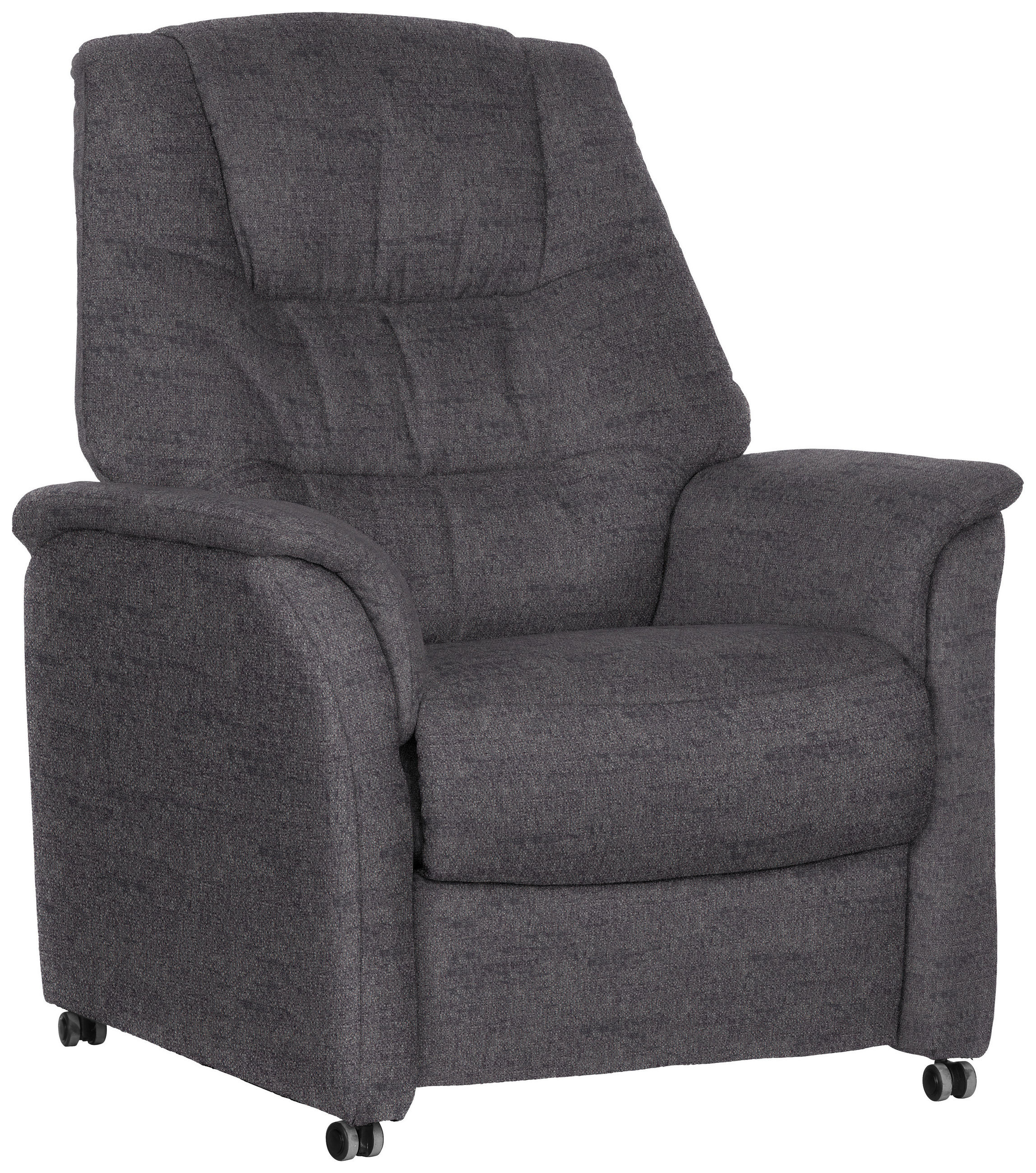 FERNSEHSESSEL  mit Flachgewebe Anthrazit  - Anthrazit, KONVENTIONELL, Textil (85/107/84cm) - Welnova