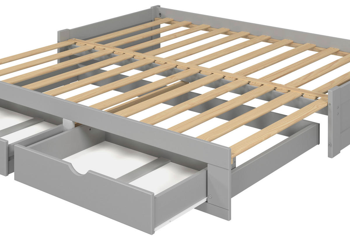 AUSZIEHBETT 200/100-230 cm Grau  - Naturfarben/Grau, Modern, Holz/Holzwerkstoff (200/100-230cm) - MID.YOU