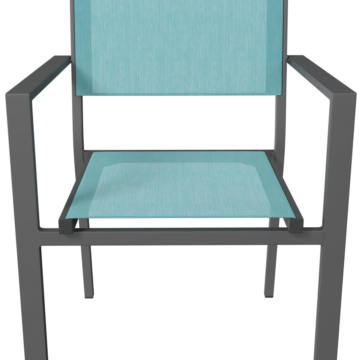 STAPELSESSEL Aluminium Anthrazit, Blau  - Blau/Anthrazit, Design, Textil/Metall (57/88/58cm) - Ambia Garden