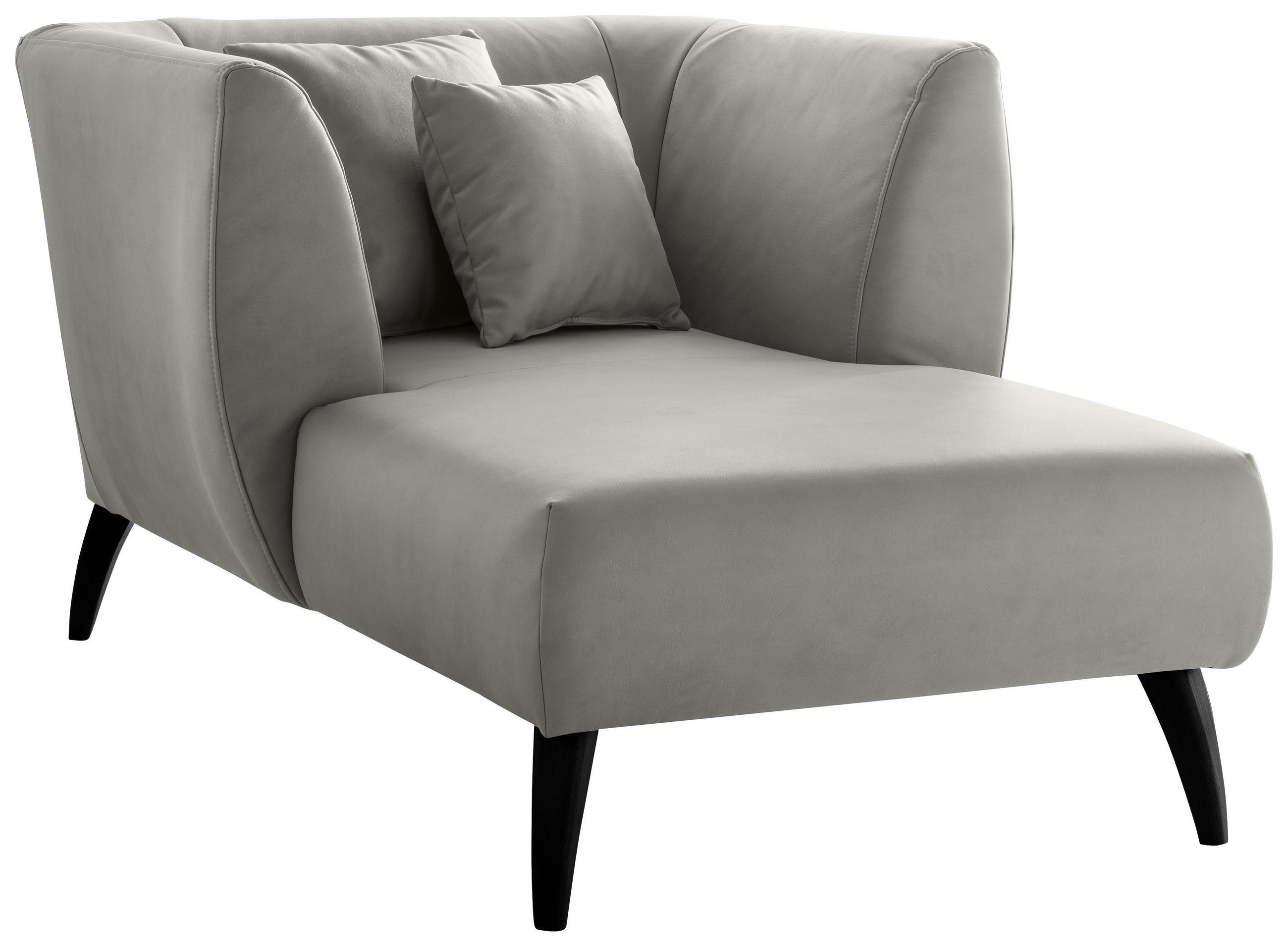 XXL-SESSEL Lederlook Grau    - Schwarz/Grau, MODERN, Holz/Textil (108/84/155cm) - Livetastic