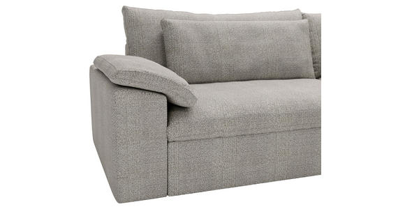 ECKSOFA  in Webstoff Greige  306/198 cm  - Greige/Schwarz, MODERN, Kunststoff/Textil (306/198cm) - Carryhome