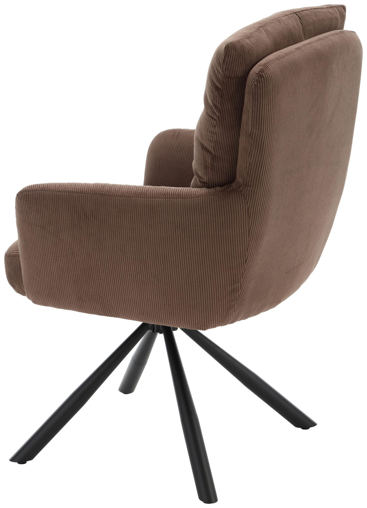ARMLEHNSTUHL  in Cord  - Schwarz/Braun, KONVENTIONELL, Textil/Metall (58/94/67cm) - Boxxx
